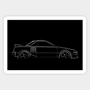 1986 Toyota MR2 W10 - profile stencil, white Magnet